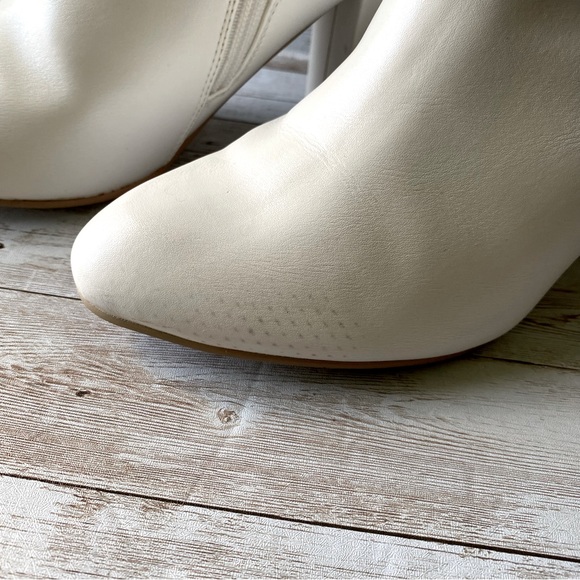 💜4/$40 White Block Mid High Heel Ankle Booties - Picture 10 of 16